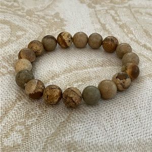 Picture Jasper Stone Beaded Bracelet – Chakra, Leo, Healing